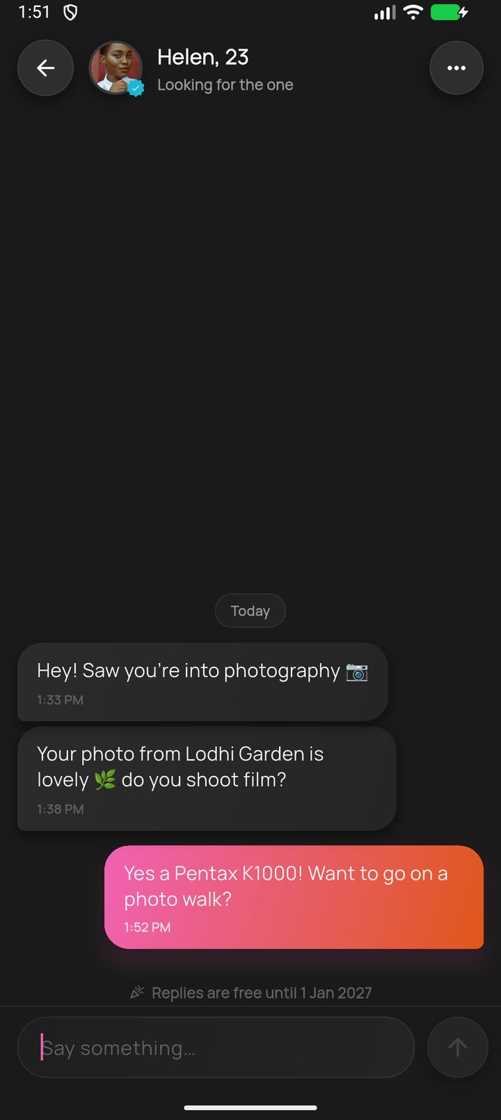 Chat screen